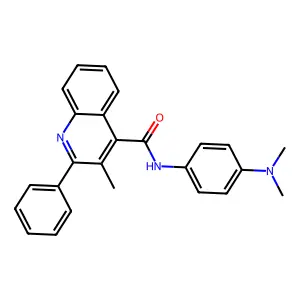 N-[4-(dimethylamino)phenyl]-3-methyl-2-phenylquinoline-4-carboxamide structure
