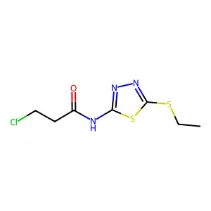 3-Chloro-N-[5-(ethylthio)-1,3,4-thiadiazol-2-yl]propanamide structure
