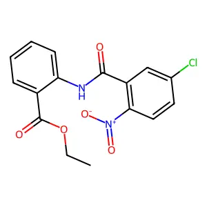 Ethyl 2-({5-chloro-2-nitrobenzoyl}amino)benzoate structure