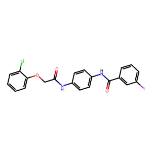 N-(4-{[(2-chlorophenoxy)acetyl]amino}phenyl)-3-iodobenzamide structure
