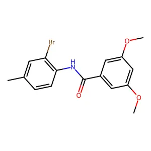 N-(2-bromo-4-methylphenyl)-3,5-dimethoxybenzamide structure