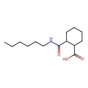 2-(Hexylcarbamoyl)cyclohexane-1-carboxylic acid structure