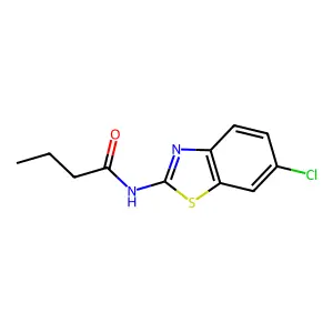 N-(6-chloro-1,3-benzothiazol-2-yl)butanamide structure