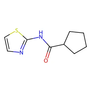 N-(1,3-thiazol-2-yl)cyclopentanecarboxamide structure