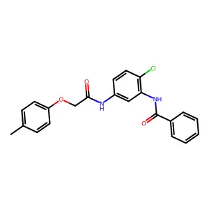N-(2-chloro-5-{[(4-methylphenoxy)acetyl]amino}phenyl)benzamide structure