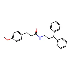 N-(3,3-Diphenylpropyl)-3-(4-methoxyphenyl)propanamide structure