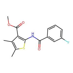 Methyl 2-(3-fluorobenzamido)-4,5-dimethylthiophene-3-carboxylate structure