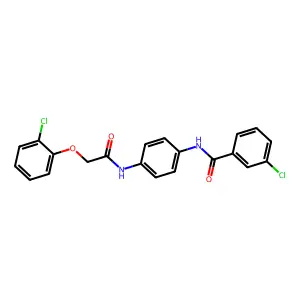 3-chloro-N-[4-[[2-(2-chlorophenoxy)acetyl]amino]phenyl]benzamide structure