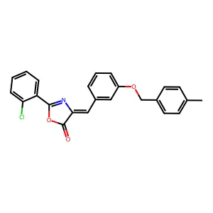2-(2-chlorophenyl)-4-{3-[(4-methylbenzyl)oxy]benzylidene}-1,3-oxazol-5(4H)-one structure