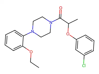 2-(3-Chlorophenoxy)-1-[4-(2-ethoxyphenyl)piperazin-1-yl]propan-1-one structure