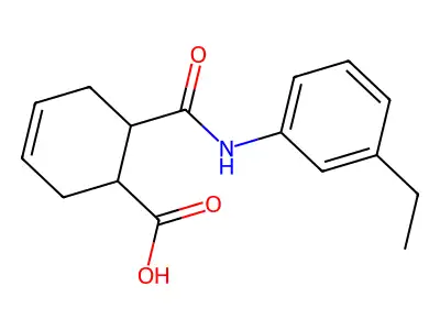 6-[(3-Ethylphenyl)carbamoyl]cyclohex-3-ene-1-carboxylic acid structure
