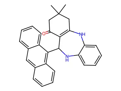6-anthracen-9-yl-9,9-dimethyl-6,8,10,11-tetrahydro-5H-benzo[b][1,4]benzodiazepin-7-one structure