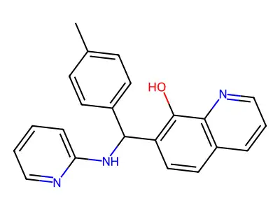 7-[(4-Methylphenyl)-(pyridin-2-ylamino)methyl]quinolin-8-ol structure