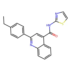 2-(4-ethylphenyl)-N-(1,3-thiazol-2-yl)quinoline-4-carboxamide structure