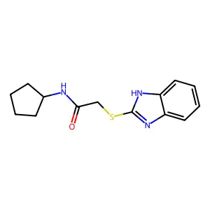 2-(1H-benzimidazol-2-ylsulfanyl)-N-cyclopentylacetamide structure
