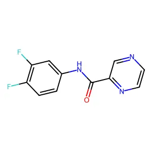 N-(3,4-difluorophenyl)pyrazine-2-carboxamide structure