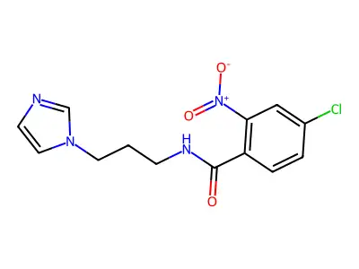 4-chloro-N-(3-imidazol-1-ylpropyl)-2-nitrobenzamide structure