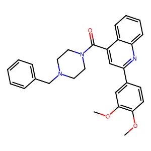 (4-Benzylpiperazin-1-yl)-[2-(3,4-dimethoxyphenyl)quinolin-4-yl]methanone structure