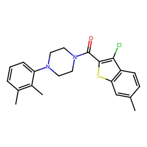 (3-chloro-6-methyl-1-benzothiophen-2-yl)-[4-(2,3-dimethylphenyl)piperazin-1-yl]methanone structure
