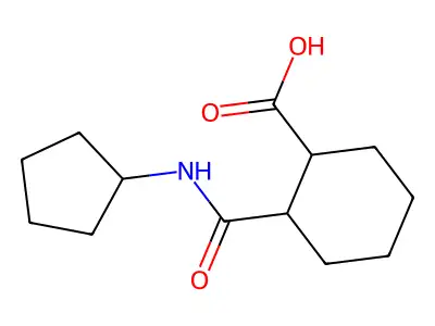 2-(Cyclopentylcarbamoyl)cyclohexanecarboxylic acid structure