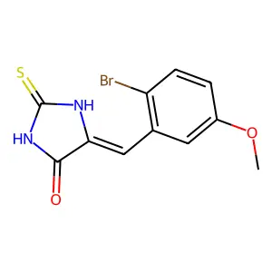 5-(2-Bromo-5-methoxybenzylidene)-2-thioxo-4-imidazolidinone structure