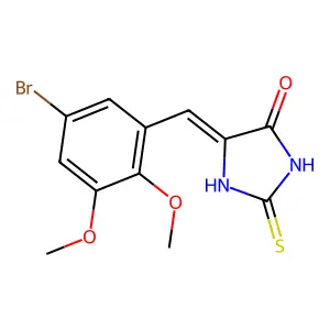 5-(5-Bromo-2,3-dimethoxybenzylidene)-2-thioxo-4-imidazolidinone structure