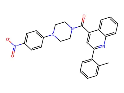 [2-(2-Methylphenyl)quinolin-4-yl]-[4-(4-nitrophenyl)piperazin-1-yl]methanone structure