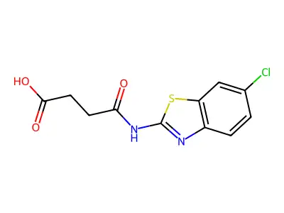 4-[(6-Chloro-1,3-benzothiazol-2-yl)amino]-4-oxobutanoic acid structure