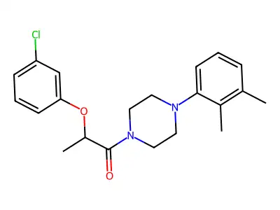 2-(3-Chlorophenoxy)-1-[4-(2,3-dimethylphenyl)piperazin-1-yl]propan-1-one structure