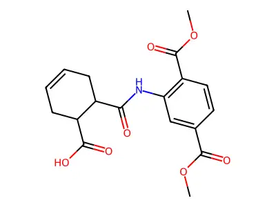 6-[[2,5-bis(methoxycarbonyl)phenyl]carbamoyl]cyclohex-3-ene-1-carboxylic Acid structure