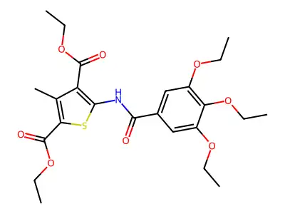 Diethyl 3-methyl-5-[(3,4,5-triethoxybenzoyl)amino]-2,4-thiophenedicarboxylate structure