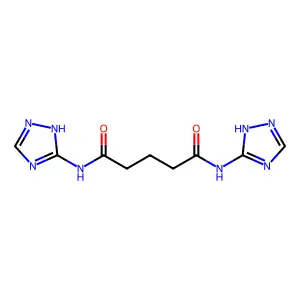 N,N'-bis(1H-1,2,4-triazol-5-yl)pentanediamide structure