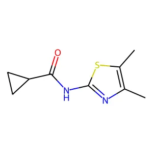 N-(4,5-dimethyl-1,3-thiazol-2-yl)cyclopropanecarboxamide structure