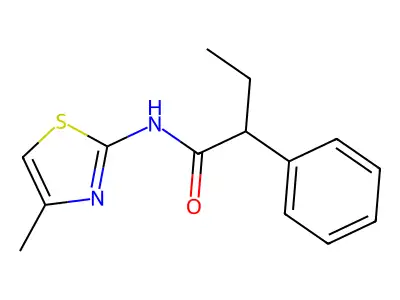 N-(4-methyl-1,3-thiazol-2-yl)-2-phenylbutanamide structure