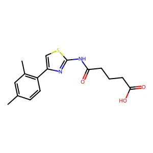 5-{[4-(2,4-Dimethylphenyl)-1,3-thiazol-2-yl]amino}-5-oxopentanoic acid structure