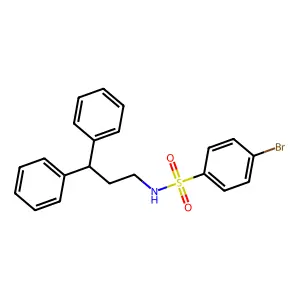4-bromo-N-(3,3-diphenylpropyl)benzenesulfonamide structure