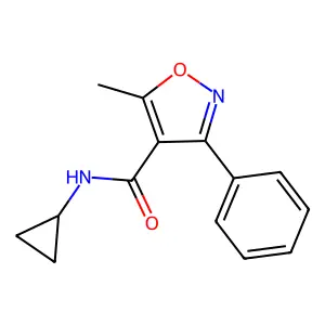 N-cyclopropyl-5-methyl-3-phenyl-1,2-oxazole-4-carboxamide structure