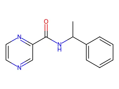 N-(1-phenylethyl)pyrazine-2-carboxamide structure