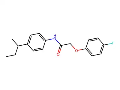 N-(4-sec-butylphenyl)-2-(4-fluorophenoxy)acetamide structure