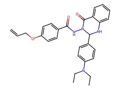 N-[2-[4-(diethylamino)phenyl]-4-oxo-1,2-dihydroquinazolin-3-yl]-4-prop-2-enoxybenzamide structure