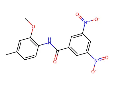 N-(2-methoxy-4-methylphenyl)-3,5-dinitrobenzamide structure
