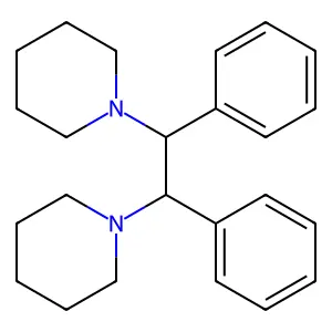 Ethane, 1,2-Diphenyl-1,2-di(1-piperidyl)- structure
