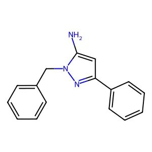 1-benzyl-3-phenyl-1H-pyrazol-5-amine structure
