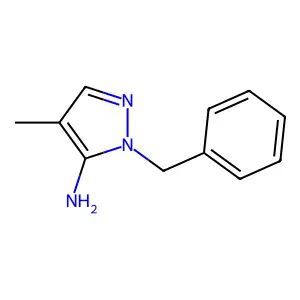 2-Benzyl-4-methyl-2H-pyrazol-3-ylamine structure