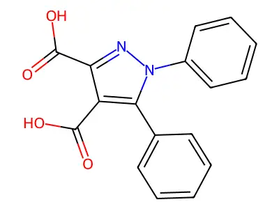 1,5-Diphenyl-1H-pyrazole-3,4-dicarboxylic acid structure
