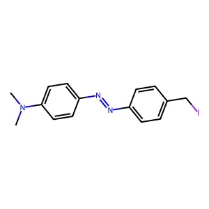 4-[[4-(iodomethyl)phenyl]diazenyl]-N,N-dimethylaniline structure