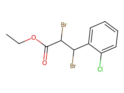 Ethyl 2,3-dibromo-3-(2-chlorophenyl)propanoate structure