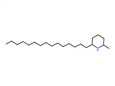 2-Methyl-6-pentadecylpiperidine structure