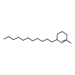 6-Methyl-2-undecyl-2,3,4,5-tetrahydropyridine structure