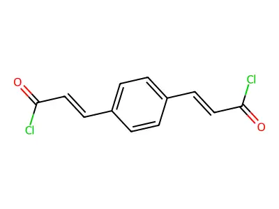 3-[4-(3-Chloro-3-oxoprop-1-enyl)phenyl]prop-2-enoyl chloride structure